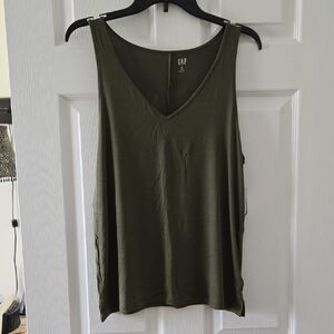 GAP Army Green Sleeveless Tank Top